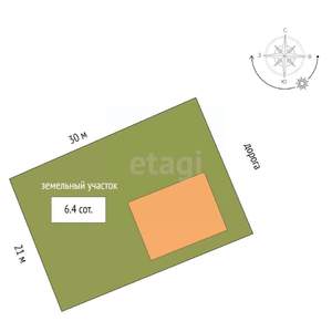Дом 165м², 2-этажный, участок 6 сот.  