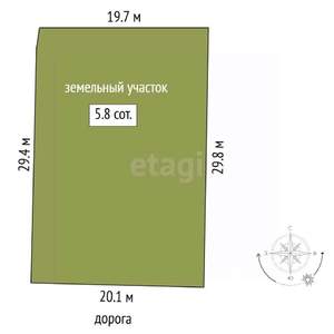 Дом 10м&sup2;, 1-этажный, участок 6 сот.  