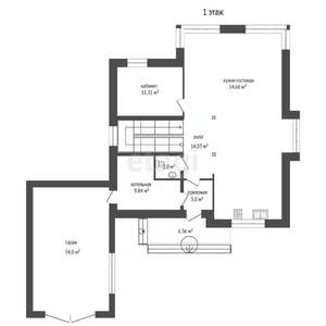 Дом 185м&sup2;, 2-этажный, участок 13 сот.  