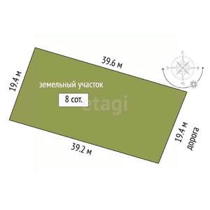 Дом 174м², 2-этажный, участок 8 сот.  