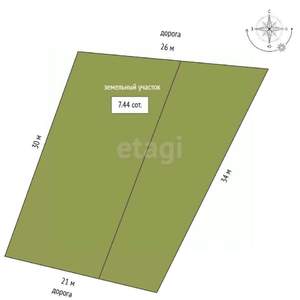 Дом 25м&sup2;, 1-этажный, участок 9 сот.  