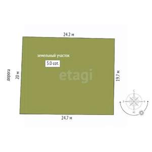 Дом 20м&sup2;, 1-этажный, участок 5 сот.  