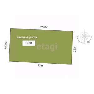 Дом 70м², 1-этажный, участок 10 сот.  