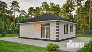 Дом 75м&sup2;, 1-этажный, участок 1 сот.  