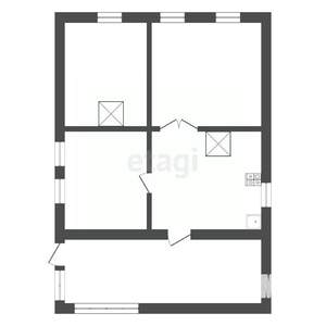 Дом 52м&sup2;, 1-этажный, участок 2 сот.  