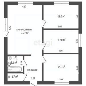 Дача 78м², 1-этажный, участок 5 сот.  