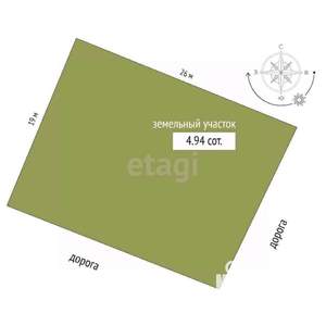 Дом 60м², 2-этажный, участок 5 сот.  