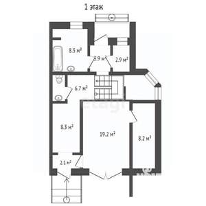 Таунхаус 210м², 2-этажный, участок 2 сот.  