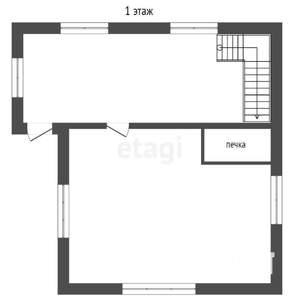 Дом 42м&sup2;, 2-этажный, участок 6 сот.  