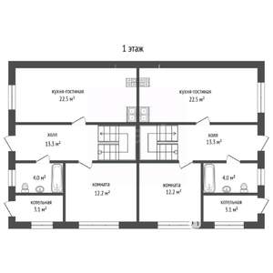 Дом 100м&sup2;, 2-этажный, участок 5 сот.  