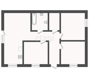 Дом 78м², 1-этажный, участок 6 сот.  