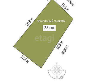 Дом 12м², 2-этажный, участок 2 сот.  