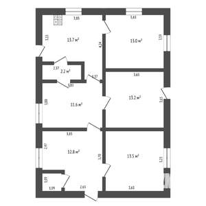 Коттедж 85м², 1-этажный, участок 5 сот.  