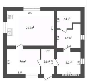 Коттедж 95м², 1-этажный, участок 11 сот.  