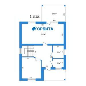 Дом 130м&sup2;, 2-этажный, участок 7 сот.  