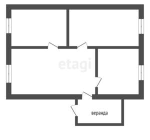 Дом 100м&sup2;, 1-этажный, участок 9 сот.  