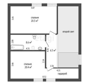 Дом 212м², 2-этажный, участок 7 сот.  