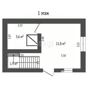 Дом 48м&sup2;, 2-этажный, участок 8 сот.  