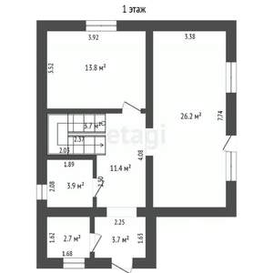 Дом 117м², 2-этажный, участок 8 сот.  