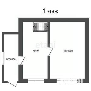 Дом 80м&sup2;, 2-этажный, участок 6 сот.  