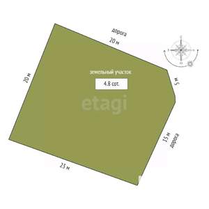 Дом 70м², 2-этажный, участок 4 сот.  