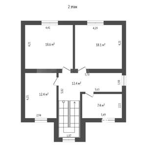 Коттедж 164м², 2-этажный, участок 8 сот.  