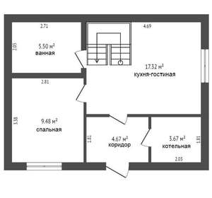 Дом 83м², 2-этажный, участок 5 сот.  