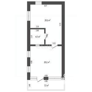 Дом 52м&sup2;, 1-этажный, участок 5 сот.  