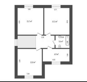 Дом 134м&sup2;, 2-этажный, участок 5 сот.  