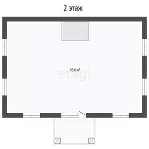 Дом 95м&sup2;, 2-этажный, участок 4 сот.  