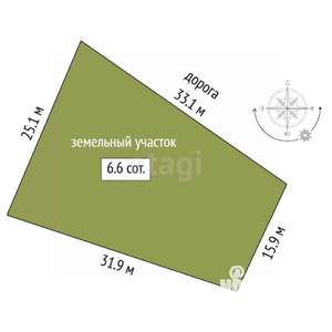 Дом 35м&sup2;, 1-этажный, участок 7 сот.  