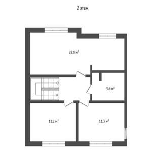 Таунхаус 124м², 2-этажный, участок 3 сот.  