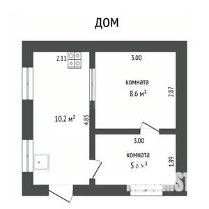 Дача 50м², 2-этажный, участок 5 сот.  