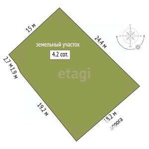 Дом 20м², 1-этажный, участок 4 сот.  