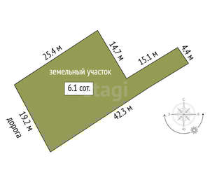 Дом 190м², 2-этажный, участок 6 сот.  