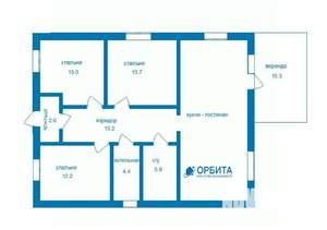 Дом 115м&sup2;, 2-этажный, участок 4 сот.  