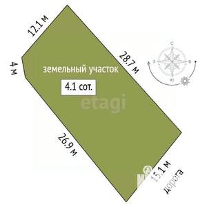 Дом 30м², 1-этажный, участок 4 сот.  