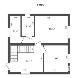 Коттедж 121м², 2-этажный, участок 11 сот.  