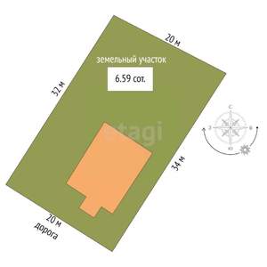 Дом 84м&sup2;, 1-этажный, участок 7 сот.  