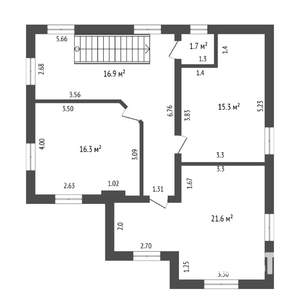Коттедж 161м&sup2;, 2-этажный, участок 5 сот.  