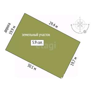 Дом 75м², 2-этажный, участок 6 сот.  