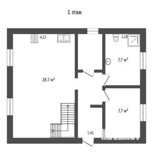 Коттедж 109м&sup2;, 2-этажный, участок 5 сот.  
