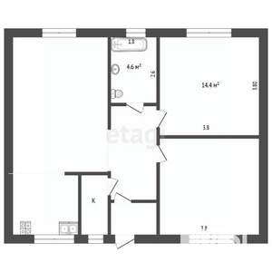 Дом 85м², 1-этажный, участок 8 сот.  