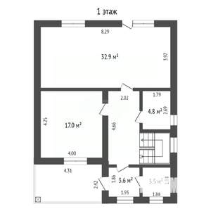 Дом 156м², 2-этажный, участок 5 сот.  