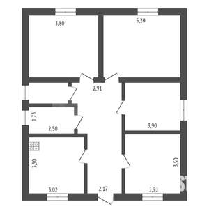 Коттедж 103м², 1-этажный, участок 4 сот.  