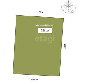 Дом 55м², 2-этажный, участок 5 сот.  