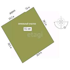 Дом 150м², 2-этажный, участок 8 сот.  