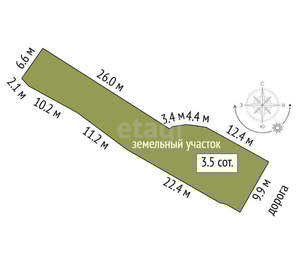 Дом 60м², 1-этажный, участок 4 сот.  