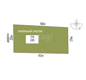 Дом 62м², 1-этажный, участок 4 сот.  