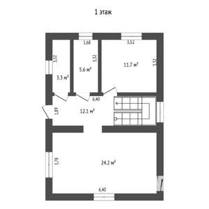 Коттедж 112м², 2-этажный, участок 5 сот.  